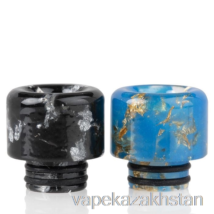 Vape Kazakhstan 510 Sequins Resin Drip Tip Gold Black
